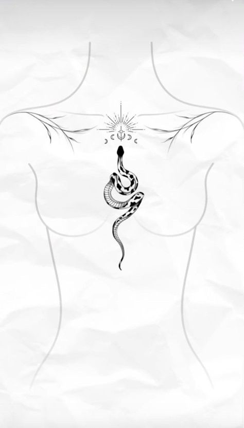 Chest Tattoo Template, Chest Tattoo Designs Female, Underboob Tattoo Designs, Small Chest Tattoos, Tattoo Templates, Chest Tattoos For Women, Discreet Tattoos, Spine Tattoos, Tattoos Designs