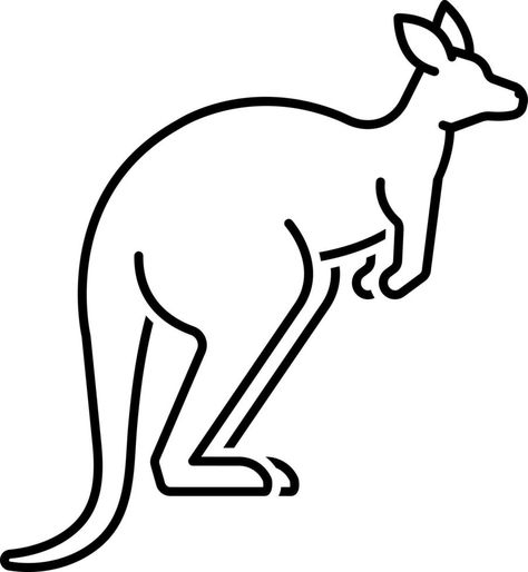 line icon for kangaroo Kangaroo Colouring Pages, Kangaroo Drawing Easy, Kangaroo Template, Kangaroo Outline, Kangaroo Tattoo, Kangaroo Craft, Kangaroo Drawing, Kangaroo Art, Vector Typography