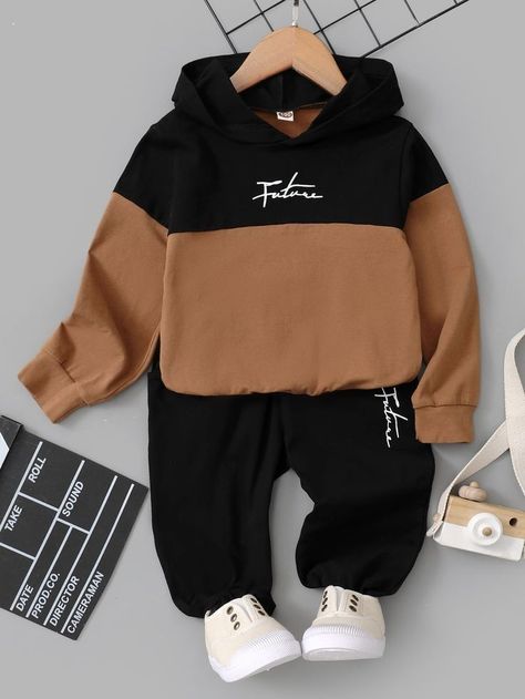 Baby Boy Fall Outfits, Boys Fall Outfits, Baby Boy Dress, Newborn Boy Clothes, Toddler Fall, Boys Plaid, Hoodie And Sweatpants, Baby Boy Fashion, Toddler Boy Outfits