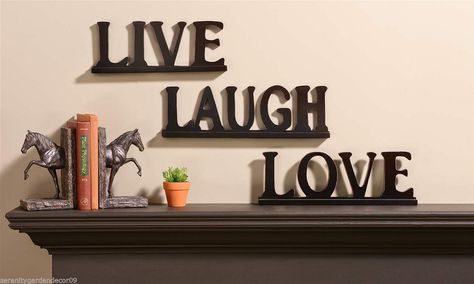 Live Laugh Love Decor, Live Laugh Love Sign, Live Love Laugh Wall Decor, Live Laugh Love Home Decor, White Wall Pictures, Sage Core, Dream Flat, Life Core, Set Dressing