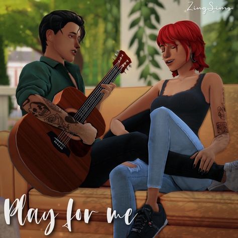 Sims 4 Guitar Cc, Cas Poses, Sims 4 Content, Sims 4 Couple Poses, Sims Poses, Sims 4 Stories, Ts4 Poses, Cc Shopping, Sims 4 Family