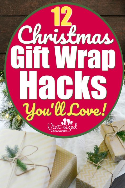 Cool Ways To Wrap Gifts, Unique Ways To Wrap Gifts, Gift Wrapping Hacks, Organized Christmas, Wrapping Hacks, Homemaking Skills, Pinterest Christmas, Unique Gift Wrapping, Christmas Hacks