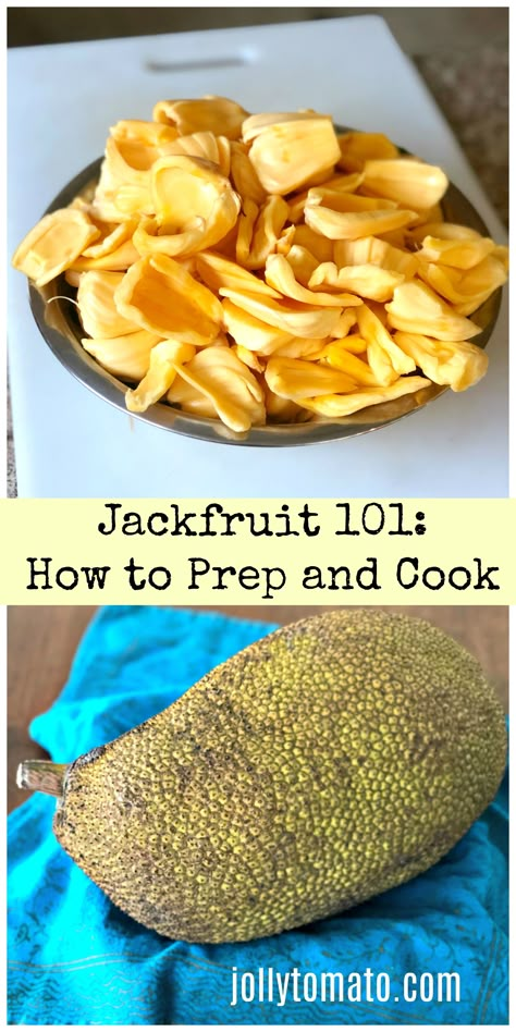 How To Cut Jackfruit and How To Eat It - Jolly Tomato How To Cut Jackfruit, Jackfruit Vegan Recipes, How To Cook Jackfruit, Jackfruit Pulled Pork, Jack Fruit, Bbq Jackfruit, Jackfruit Recipes, Minced Meat, Vegan Foods