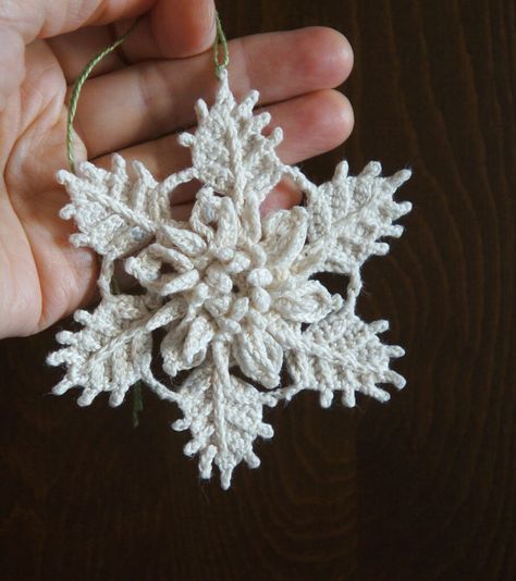 Sophisticated, Delicate, Intricate, Exquisite … This Lovely Snowflake Pattern For Crocheters Is A Must-Make | KnitHacker Crochet Christmas Decorations Free, Crochet Christmas Ornaments Free, Crochet Ornament Patterns, Crochet Snowflake Pattern, Crochet Christmas Gifts, Christmas Forest, Crochet Christmas Trees, Crochet Christmas Decorations, Crochet Ornaments