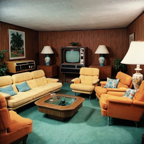 1970s Interior Design Living Rooms, 30s Living Room, 1950s Living Room Vintage, Mid Century Living Room 1950s, 2000s Living Room, 60s Interior Design, 70s Lounge, 60s Living Room, 80s Living Room