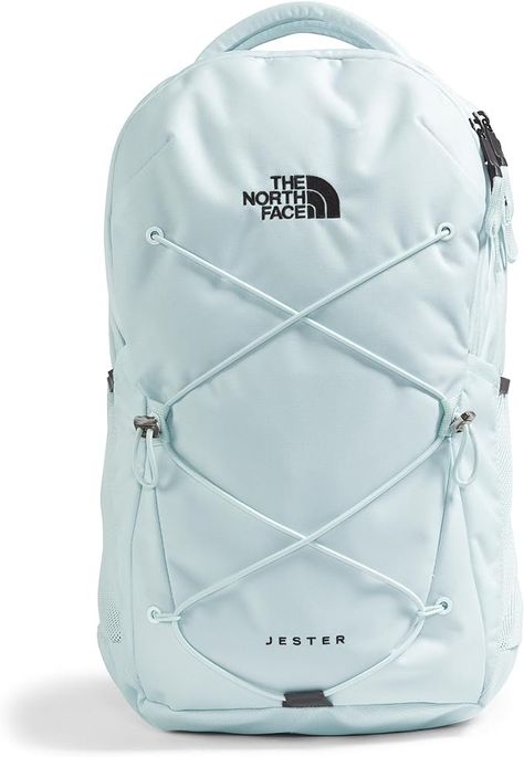 Amazon.com: THE NORTH FACE Women's Jester Everyday Laptop Backpack, TNF Black, One Size : Electronics Light Blue North Face Backpack, Blue North Face Backpack, North Face Backpack School, Light Blue Backpack, Sporty Backpack, Blue Backpacks, The North Face Backpack, Jester Backpack, Backpack Ideas