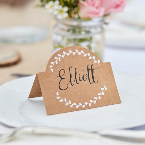 It's the little details that make your wedding table truly amazing. Wedding Post Box, Rustic Wedding Backdrops, Deco Champetre, Wedding Place Names, Photo Backdrop Wedding, Wedding Table Names, Wedding Name Cards, Name Place Cards, 카드 디자인