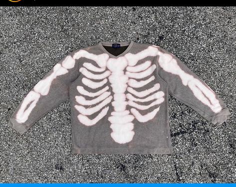 Bleach Tie Dye, Skeleton Halloween, Halloween Sweater, Club Room, Current Styles, Halloween Skeletons, Air Dry, Skeleton, Style Me