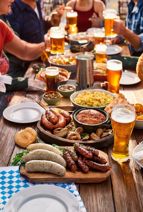 The Quick Guide to Oktoberfest Food. Oktoberfest is a feast for the senses, and the food is a big part of the celebration! Dive into a spread of bratwurst, schnitzel, sauerkraut, and pretzels. Don’t forget the sides—potato salad, red cabbage, and spaetzle add the perfect touch. Whether you’re cooking at home or enjoying a meal at a local Oktoberfest event, these dishes are essential to the experience. Indulge in the flavors of Germany and enjoy every bite! https://gildedgooselimited.com/gand... Oktoberfest Table Decorations, Oktoberfest Aesthetic, Oktoberfest Table, Oktoberfest Wedding, Party Tips And Tricks, German Party, Oktoberfest Decorations, German Dishes, Hosting Parties