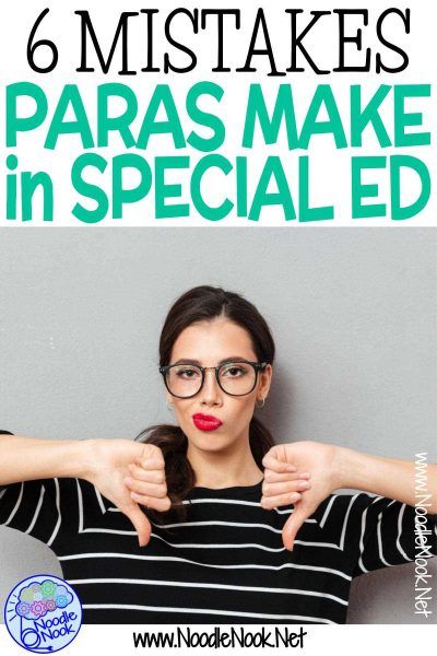 6 Instructional Mistakes that Teachers and Paras Make in Special Ed- do you make any of these? Read how to make instruction better for students with disabilities. Special Ed Reading Activities, Spec Ed Activities, Special Education Assistant, Special Education Aide, Outfits For Paraprofessionals, Open House Ideas For Special Ed Teachers, Special Education Outfits, Sped Paraprofessional Outfits, Teachers Aide Resources