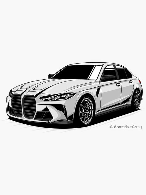 Bmw Art, Car Artwork, Bmw M5, Love Car, Car Drawings, Bmw Cars, Bmw M3, Car Stickers, Lamborghini