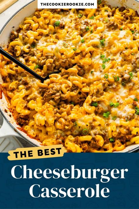 Casseroles With Ground Beef Pasta, Cheeseburger Casserole Healthy, Easy Beef Casserole Recipes For Dinner, Dinner With Macaroni Noodles, Ground Beef Weeknight Dinner, Mac N Cheese Hamburger Casserole, Easy Dinners With Beef, Macaroni And Ground Beef Recipes, Kids Casserole Recipes