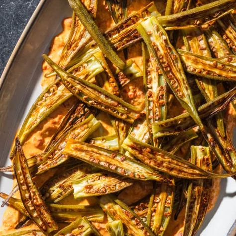 How to Roast Okra | Cook's Illustrated Cooking Okra, Oven Roasted Okra, Baked Okra, How To Cook Okra, Roasted Okra, American Test Kitchen, Okra Recipes, How To Roast, Cooks Illustrated