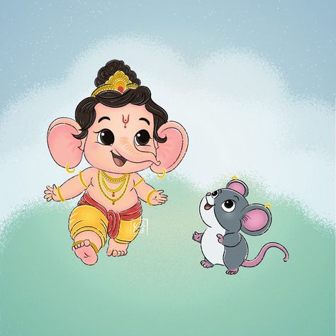 Ganesh wallpaper Cute Ganesha, Ganesh Art Paintings, Ganesh Art, Wallpaper Cute, Ganesha, Art Painting, Paintings, Illustrations, Drawings