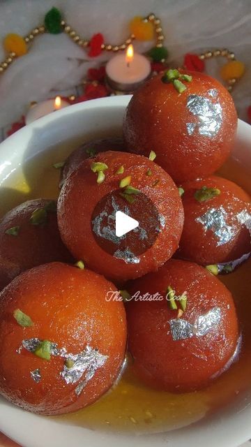 𝚃𝚑𝚎 𝙰𝚛𝚝𝚒𝚜𝚝𝚒𝚌 𝙲𝚘𝚘𝚔 ! on Instagram: "Easy Soft Gulab Jamuns made using full cream milk powder, plain flour, and baking powder. Fried in Ghee, these Berry sized Jamuns are then dunked in a rose water and saffron infused sugar syrup, tastes like Heaven!  Full Recipe Video link is in my Bio @theartisticcook under SWEETS 💫  Written Recipe 👇  https://theartisticcook.com/easy-gulab-jamun-recipe/  INGREDIENTS   FOR DOUGH 1 Cup | 115g Milk powder (measure in gms recommended) 1/2 Tsp Baking powder 2 Tbsp All Purpose Flour/Maida 1/4 Cup | 62g plus 1 Tbsp Full fat Milk, room temp 1 Tbsp Ghee  3 Cups of Ghee or Oil to Fry (I used 2 Cups Ghee and 1 Cup Oil)  FOR SUGAR SYRUP 2 Cups | 400g Sugar 2 Cups Water 3 Cardamom pods, crushed  8-9 Saffron strands, broken  Few drops of Rose water ess Gulab Jamun Recipe Video, Easy Churros, Easy Churros Recipe, Gulab Jamun Recipe, Jamun Recipe, Infused Sugar, Cardamom Pods, Churros Recipe, Gulab Jamun