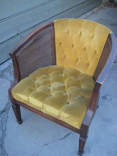 Cane Chair Makeover, Diy Upholstery, Cane Back Chairs, Reupholster Chair, Upholstery Diy, Vintage Lounge Chair, Cane Chair, Chair Makeover, Velvet Chair