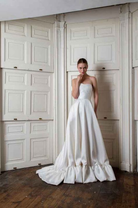 Halfpenny London: The Air That We Breath 2019 Bridal Collection | Love My Dress® UK Wedding Blog + Wedding Directory Halfpenny London, Ruffle Wedding Dress, Classic Wedding Dress, Bridal Fashion Week, New Wedding Dresses, London Wedding, My Dress, Bridal Fashion, Dresses Uk