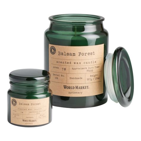 Apothecary Balsam Forest Scented Candle - World Market World Market Decor, Market Decor, Diy Projects Gifts, Cost Plus World Market, Scented Wax, World Market, Christmas Deco, Candle Wax, Scented Candle