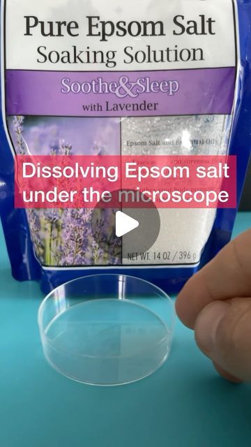 Adolfo Sánchez-Blanco, PhD🇪🇸🇺🇸 on Instagram: "Chemically speaking, Epsom salt is composed of magnesium sulfate. When magnesium sulfate is dissolved in water, the magnesium and sulfur atoms separate from each other and form magnesium and sulfate ions. 
.
It is believed that when you take an Epsom salt bath, magnesium and sulfate ions are absorbed through the skin and that once they get absorbed, these ions can help your body in many ways (stress reduction, pain and soreness relief, etc.)
.
Whether or not Epsom salt works as advertised is something that has not been scientifically well established. But this doesn’t really matter because seeing Epsom salt under the microscope as it dissolves in water is amazingly beautiful (as well as hypnotizing).
.
The part of the video where the Epsom Epsom Salt And Baking Soda Bath, Epsom Salt Magnesium, Baking Soda Bath, Epson Salt, Epsom Salt Bath, Under The Microscope, Salt Bath, Plant Benefits, Magnesium Sulfate