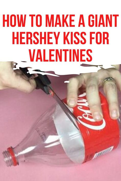 How to Make a Valentine's Day Giant Hershey Kiss Diy Hershey Kiss Decoration, Giant Hershey Kiss, Coasters Cricut, Make Resin Coasters, Hershey Kisses Crafts, Hershey Kiss Valentine, Valentine Garland, Recycling Crafts, How To Make Resin