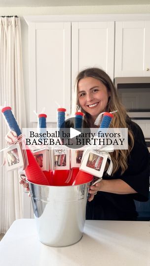 283K views · 20K reactions | It took me so long to figure out these party favors but I’m SO happy with how they turned out. ⚾️ Comment LINK to shop supplies + get the free favor tag Canva template! 🔗
.
.
.
.
.
.
.
#baseball #baseballbat #baseballfavors #baseballparty #baseballbirthday #baseballbirthdayparty #baseballbirthdaytheme #dollartree #dollartreediy #dollartreefinds #boysbirthday #partyfavors #diypartyfavors #partyfavor #kidspartyfavors | Sierra Miller | Content Creator | sierralmiller · Original audio Baseball Party Favors For Kids, Baseball Treats For Birthday, Baseball Birthday Goodie Bag Ideas, Baseball End Of Season Gift Kids, Baseball Favors, 21st Birthday Boy, Baseball Party Favors, Baseball Theme Birthday Party Amazon.com, Baseball Theme Birthday