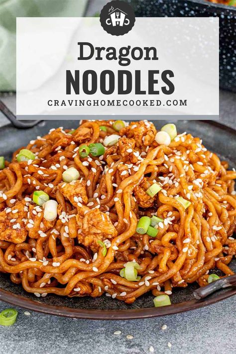 Spice up dinner tonight with these easy and delicious Dragon Noodles 🍜 A quick, flavorful meal that beats takeout every time! #DragonNoodles #EasyDinnerIdeas Curly Noodle Dinner, Clean Chinese Food Recipes, Recipes To Make With Spaghetti Noodles, Camping Noodle Recipes, Non Greasy Dinner Ideas, Asian Noodle Dishes Recipes, Quick Asian Noodle Recipes, Brothless Ramen Recipe, Very Quick Dinner