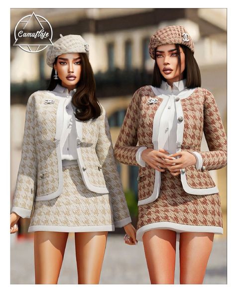 VOUGE GIRL Chanel Collection (8 items) - Dress + 2 Sets + Coat | Patreon Sims Chanel Cc, Sims 4 Preppy Clothes, Sims 4 Prada Cc, Sims 4 Cc Clothes Patreon Women, Sims 4 Rich Girl Cc, Rich Sims 4 Cc, Sims 4 Luxury Cc Clothes, Sims 4 Chanel Cc, Sims 4 Cc Rich Clothes