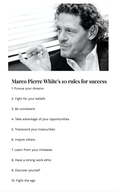 my dear Marco Marco Pierre White Quotes, Chef Sayings, Chef Marco Pierre White, Restaurant Quotes, Continental Food, Chef Quotes, Life Hacks Cleaning, Marco Pierre White, Manhattan Restaurants