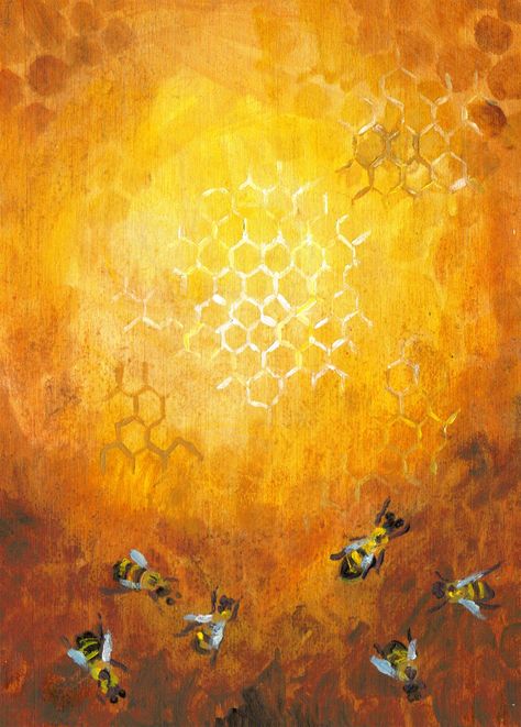 Inside of Beehive on outside. Beehive Painting, Painted Bee Hives, Beehive Art, Farm Paintings, Bee Painting, Bee Hives, 100 Books, Jewelry Box Diy, Wax Painting