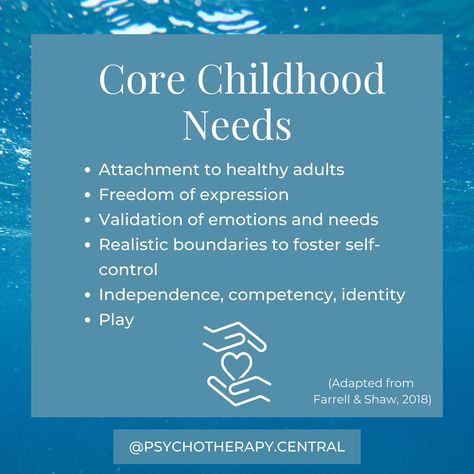 Core Childhood Needs Core Childhood Wounds, Healthy Attachment, Meme Core, Schema Therapy, Baby Essentials Newborn, Counseling Kids, Borderline Personality, Helpful Things, Inner Child Healing