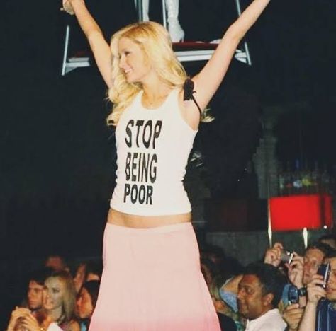 Paris Hilton Stop Being Poor, Paris Hilton 2000s, Stop Being Poor, 2000s Pop Culture, Paris And Nicole, 2000s Icons, 2000s Pop, 2000s Party, Usa Party