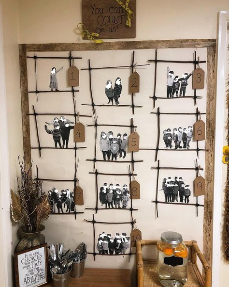 ✨Holly✨ on Instagram: “‘You can count on us!’- a very personal and interactive maths display. ✨ . . #maths #mathematics #earlymaths #earlyyears #eyfs…” Abordagem Reggio Emilia, Natural Classroom, Maths Eyfs, Reggio Emilia Classroom, Reception Classroom, Maths Display, Reggio Emilia Approach, Reggio Inspired Classrooms, Reggio Emilia Inspired