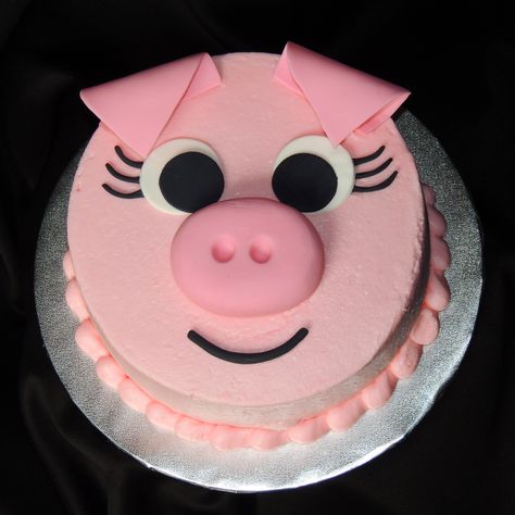 Piggy Smash Cake Pig Shaped Cake, Pink Pig Cake, Pig Cakes Birthday, Pig Face Cake, Piggy Cake Ideas, Pig Smash Cake, Piggy Birthday Cake, Pig Cake Design, Pig Cake Ideas