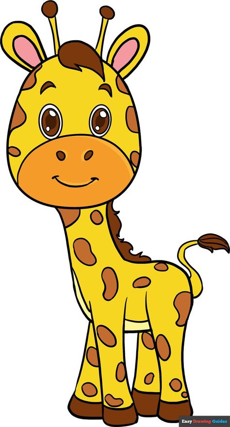 Learn How to Draw a Baby Giraffe: Easy Step-by-Step Drawing Tutorial for Kids and Beginners. #Baby #Giraffe #drawingtutorial #easydrawing. See the full tutorial at https://easydrawingguides.com/how-to-draw-a-baby-giraffe/ . Cute Giraffe Drawing, Giraffe For Kids, Giraffe Clipart, Giraffe Cartoon, Clipart Animals, Giraffe Drawing, Happy Elephant, Cartoon Giraffe, Arabic Worksheets