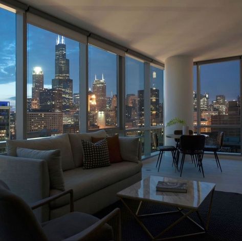 City View Apartment, Apartment View, Apartment Aesthetic, Design Apartment, New York Apartment, Nyc Apartment, Dream Apartment, Dream House Interior, City Apartment