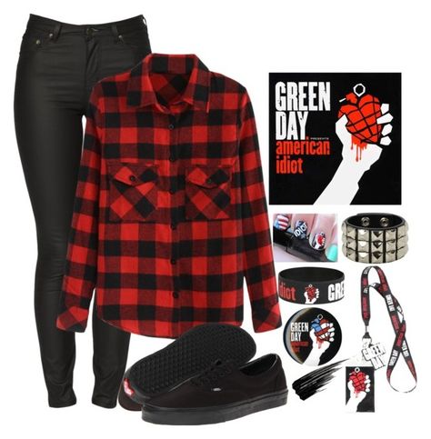 "Green Day~ American Idiot!" by mnataliacantu ❤ liked on Polyvore featuring Ksubi, Vans, Urban Decay, vans, hottopic, americanidiot and greenday Green Day Concert Outfit Ideas, Greenday Concert Outfits, Green Day Concert Outfit, Day Concert Outfit, Green Day Concert, Types Of Dresses Styles, Band Clothes, Green Day Band, Concert Outfit Rock