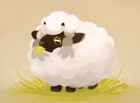 Cute Sheep Art, Drawing Funny, Sheep Art, Pokémon Stuff, Pokemon Funny, Pokemon Fan Art, Fan Art Drawing, My Pokemon, Pokemon Stuff