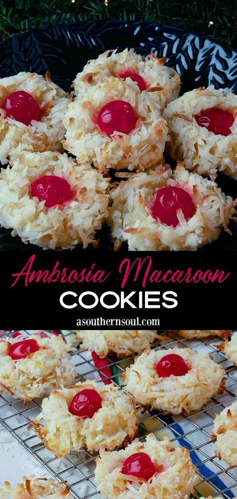 A Southern Soul, Macaroon Cookies, Sugar Plums, Maraschino Cherries, Cake Mug, Cherry Cookies, Cooking Cookies, Slow Cooker Desserts, Macaroon Recipes