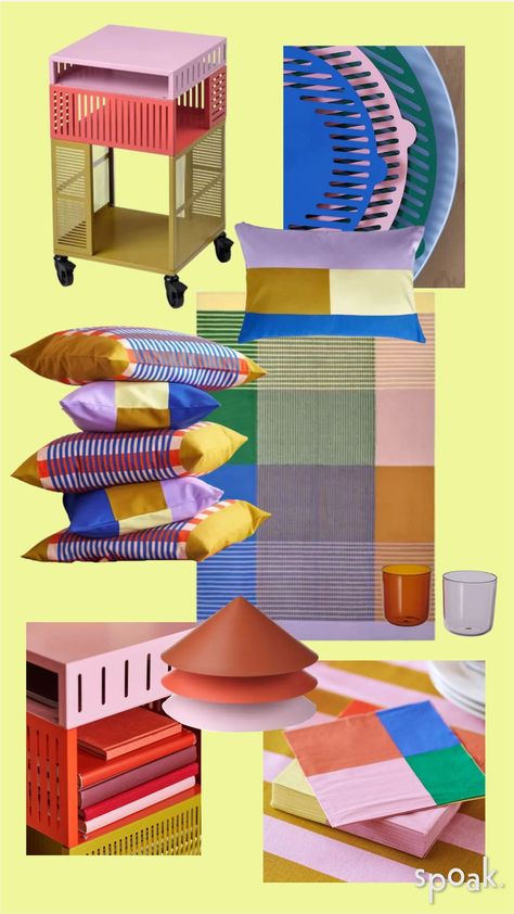 The Dopamine Boost You Didn't Know You Needed: IKEA x Raw Color TESAMMANS Collection | Spoak Ikea Raw Color, Colorful Japandi Interior, Tesammans Ikea, Ikea Tesammans, Dopamine Interior, Dopamine Decorating, Dopamine Aesthetic, Dopamine Boost, Furniture Aesthetic