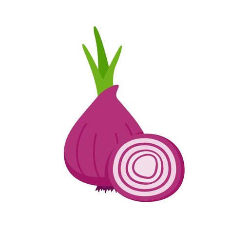 Onion vector. raw materials for cooking Onion Clipart, Onion Illustration, Onion Cartoon, Onion Drawing, Plant Cartoon, Planting Onions, The Onion, Crafts Ideas, Cherry Blossom