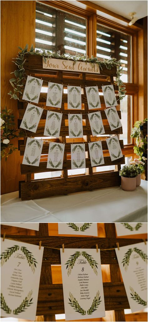 Indian Springs Metropark Wedding | Seating Chart Ideas | Rustic Seating Chart | Pallet Seating Chart | Fall Michigan wedding  madalynmuncy.com Pallet Seating Chart, Rustic Seating Chart, Fall Wedding Seating, Fall Michigan, Rustic Seating Charts, Seating Chart Ideas, Seating Chart Wedding Diy, Wedding Table Seating Chart, Rustic Wedding Seating