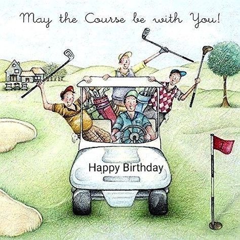 Happy Birthday Golf For Men, Lekker Verjaar, Birthday Funnies, Happy Birthday Golf, Happy Birthday Wishes For Her, Guys Birthday, Birthday Wishes Girl, Birthday Male, Birthday Magic