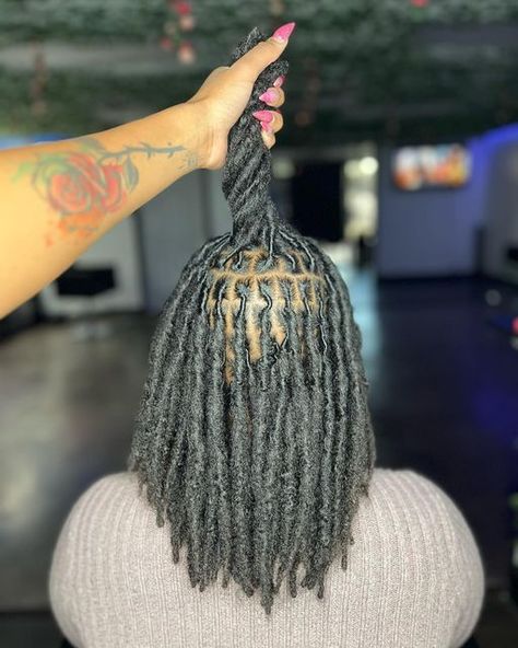 Combined Locs Before And After, Types Of Locs For Women, Instant Locs Black Women, Fresh Retwist Locs, Different Types Of Locs, Loc Extensions Styles, Locs 4c Hair, Retwist Locs Style, Female Locs