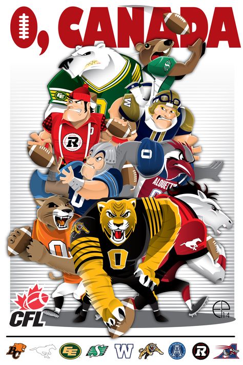 In honor of the 102nd Grey Cup… Bc Lions, Cfl Football, Collage Football, Winnipeg Blue Bombers, Nfl Uniforms, Saskatchewan Roughriders, Oh Canada, Canadian Football League, Canadian Football