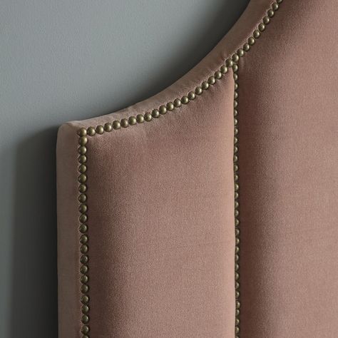 Atkin & Thyme pink  Coco  headboard Pink Headboards, Bed Maker, Headboard Inspiration, The Pink House, Pink Headboard, Bespoke Beds, Champagne Pink, Dreams Beds, House Bedroom