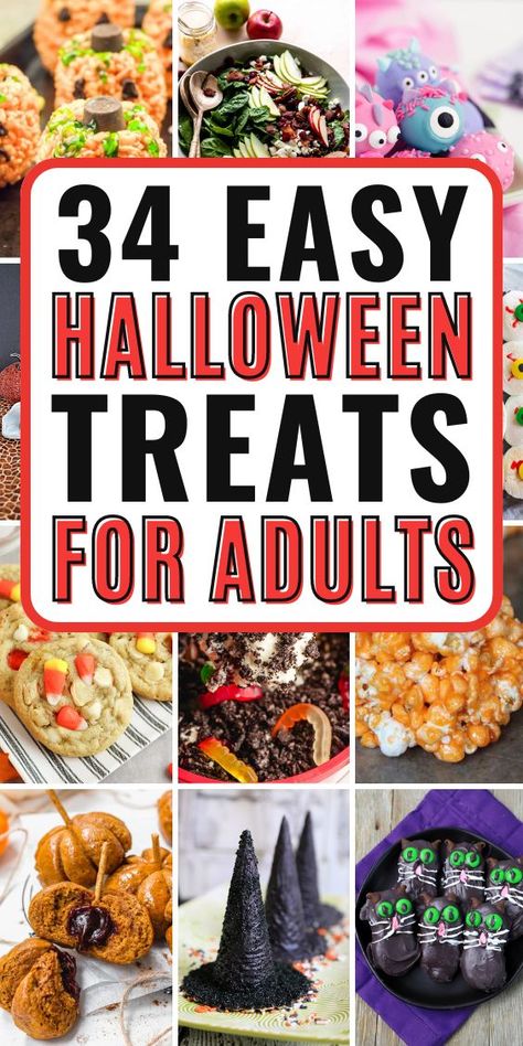 Looking to add some spooky fun to your Halloween party? Check out our list of 34 easy Halloween treats for adults, crafted to impress your guests without breaking a sweat. We know how to mix sophistication with creativity, offering you delightful recipes that are both simple and delicious. From eerie cocktails to gourmet snacks, find everything you need to make your Halloween celebration memorable. Discover our tips and start planning your treat menu today! Halloween Foods For Party Easy, Halloween Party Sweets Ideas, Halloween Fun Party Food, Treats To Give Out For Halloween, Gross Grub Halloween, Easy Halloween Treats For Adults, Halloween Treats For Work Party, Halloween Foods For Adults, Easy Food For Halloween Party