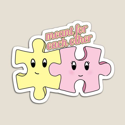 Friend Stickers, Puzzle Piece Art, Magnets Diy, Gif Art, Youtube Ideas, Sticker Design Inspiration, Birthday Wishes Funny, Hand Lettering Art, Food Stickers