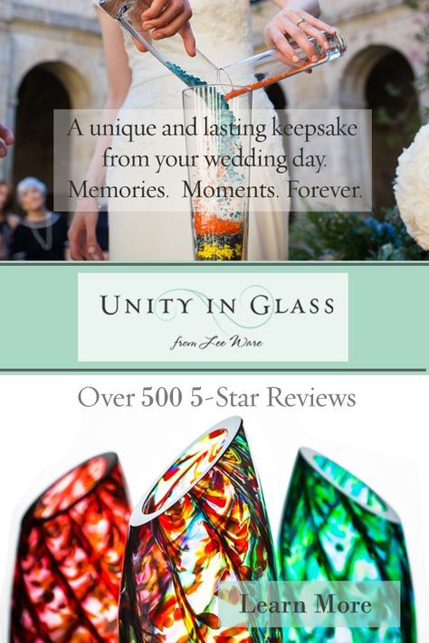 Unity in Glass from Lee Ware has elegantly redefined the unity ceremony.  Our glass. Not sand.  From assistance with color selection, to us creating your stunning glass sculpture or blown vase, we'll create, along with you, a keepsake of a lifetime. We have over 500 5-Star Reviews.   #weddingideas #unityceremony #sandceremonyalternative #unitycandlealternative Unity In Glass Wedding Ceremonies, Blown Glass Unity Ceremony, Unity Glass Ceremony, Unifying Ceremony Ideas, Wedding Sculpture Ideas, Unity Ideas For Wedding Ceremony, Wedding Ceremony Unity Ideas, Wedding Unity Ideas, Wedding Unity Ceremony Ideas