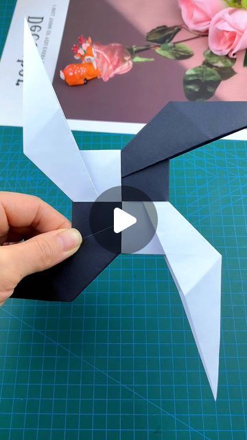 paper crafts creator on Instagram: "Title: "Whirlwind Shuriken Origami: Simple and Handsome Craft!"

Hashtags:
- #Origami
- #Handmade
- #HandmadeDIY
- #LetsTryItSoon🔥
- #LearnItOnceYouLearnItSeries" Origami Shuriken, Paper Airplanes, Lets Celebrate, Origami, Paper Crafts, The Creator, On Instagram, Instagram