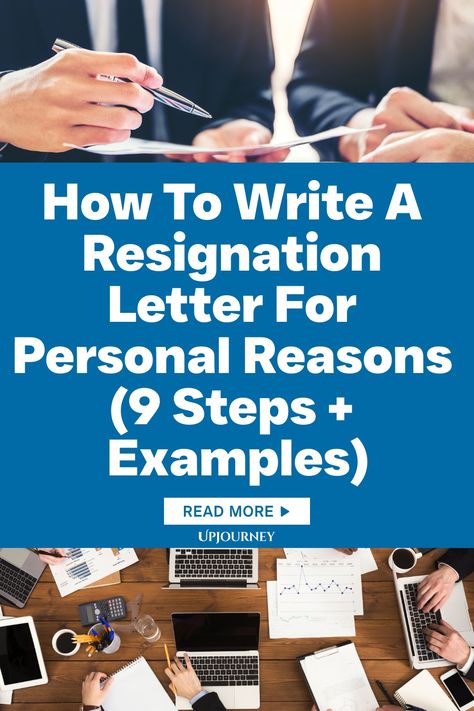 Learn the step-by-step process of writing a resignation letter for personal reasons with examples included. These 9 easy steps will guide you through crafting a professional and respectful resignation letter that effectively communicates your decision to leave. Whether you need to resign due to personal reasons or other circumstances, this guide will help make the process smoother and more clear-cut. Properly preparing your resignation letter is crucial in maintaining a positive and professional Letter Of Resignation, Work Etiquette, Psychology Terms, Decision To Leave, Resignation Letters, Learn To Write, Friendship And Dating, Burning Bridges, Resignation Letter